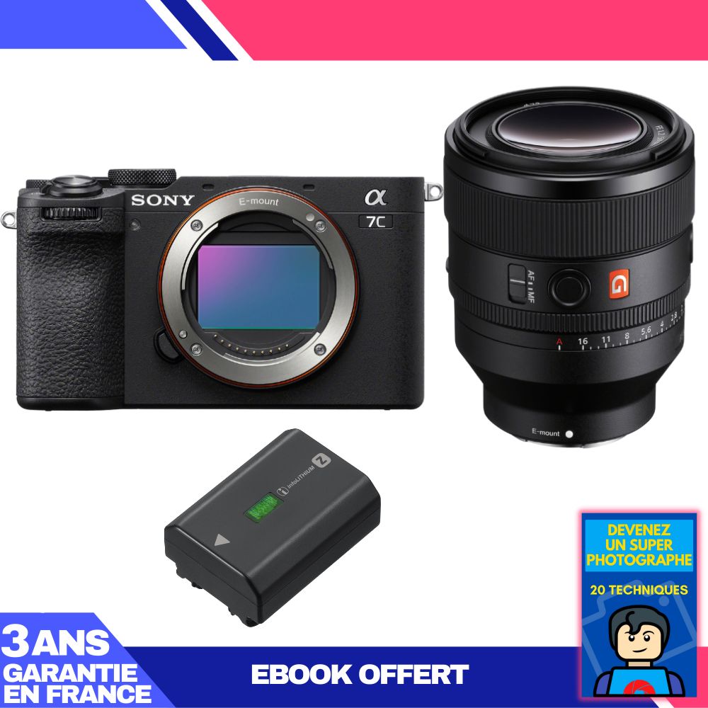 Sony A7C II Black Body + FE 50mm f/1.2 GM Lens + 1 Sony NP-FZ100 + 'Become a Super Photographer' Ebook