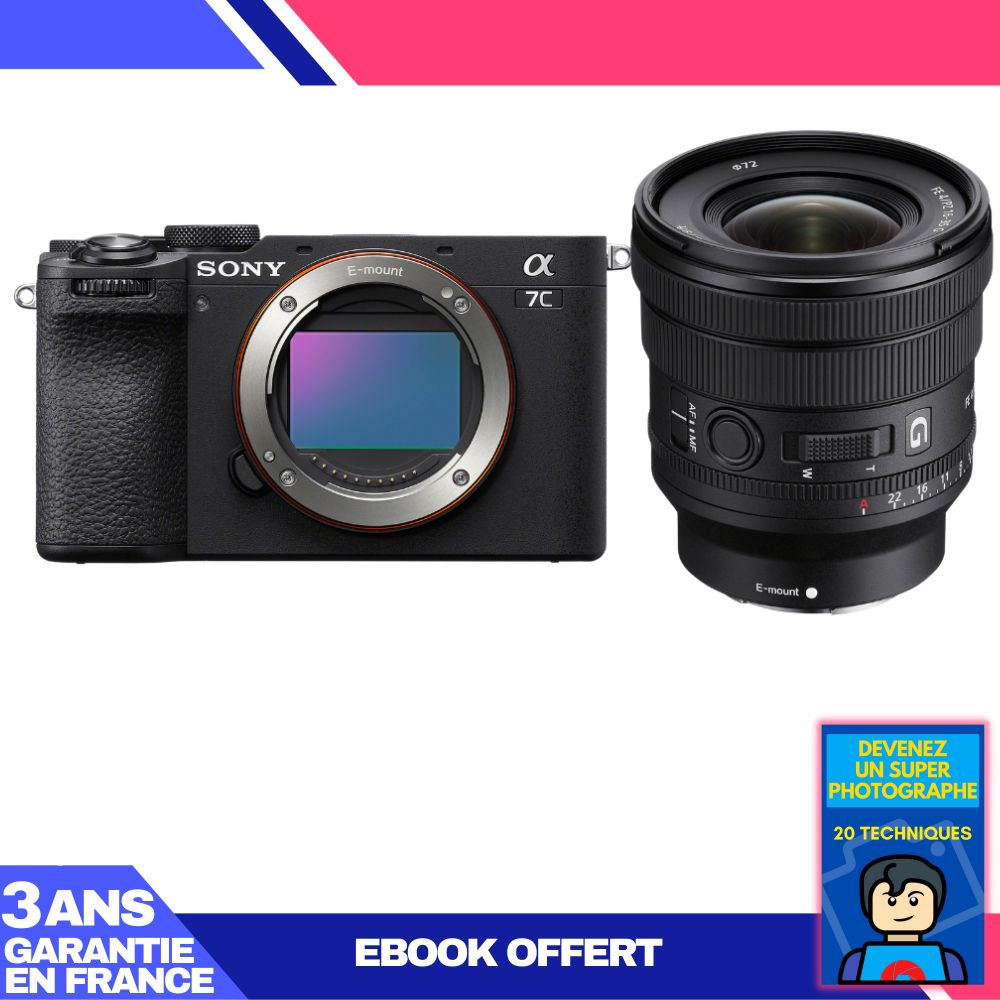 Sony A7C II Black Body + FE PZ 16-35mm f/4 G Lens + 'Become a Super Photographer' Ebook