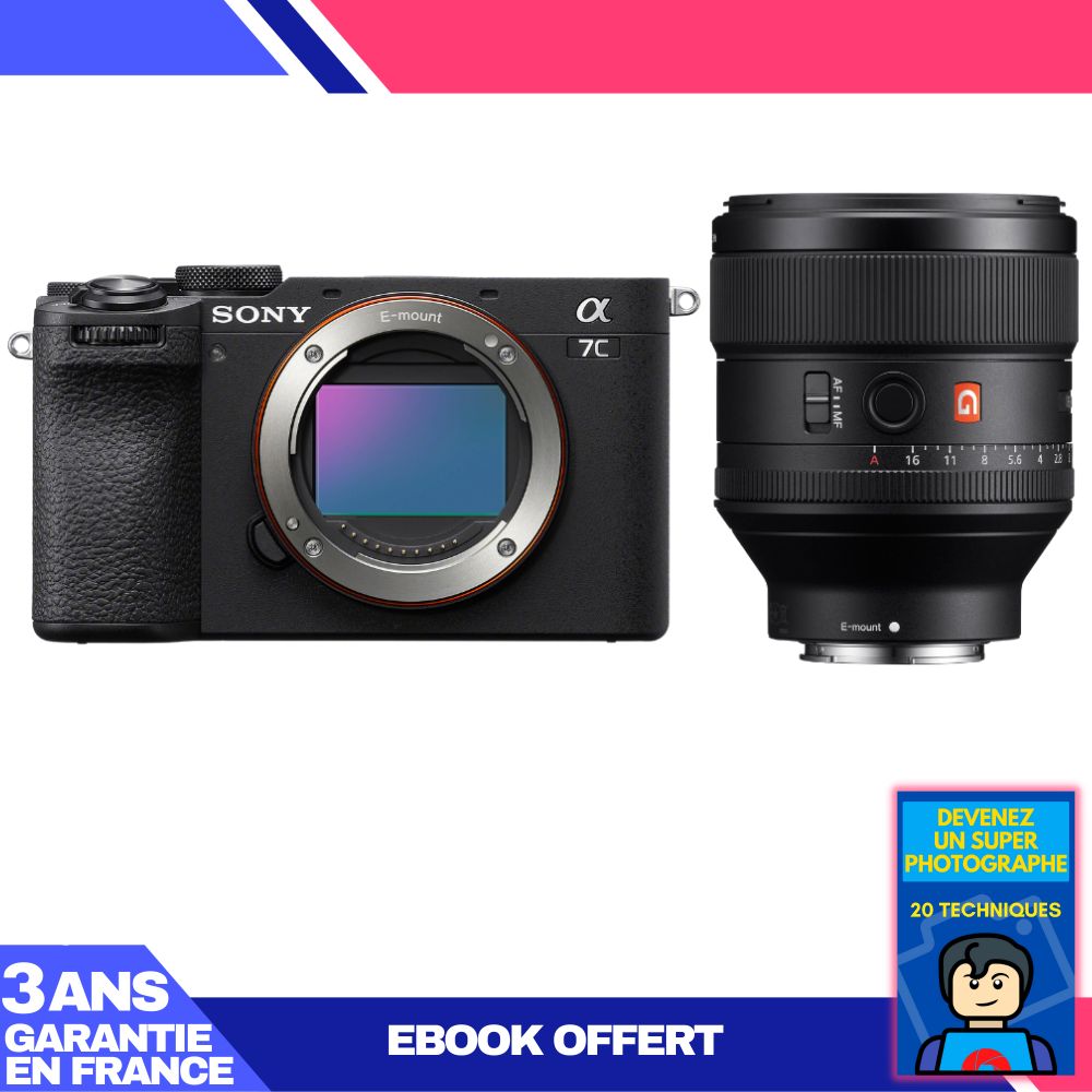 Sony A7C II Black Body + FE 85mm f/1.4 GM Lens + 'Become a Super Photographer' Ebook
