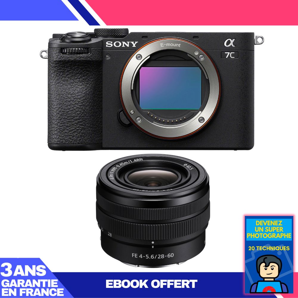 Sony A7C II Black Body + FE 28-60mm f/4-5.6 Lens + 'Become a Super Photographer' Ebook