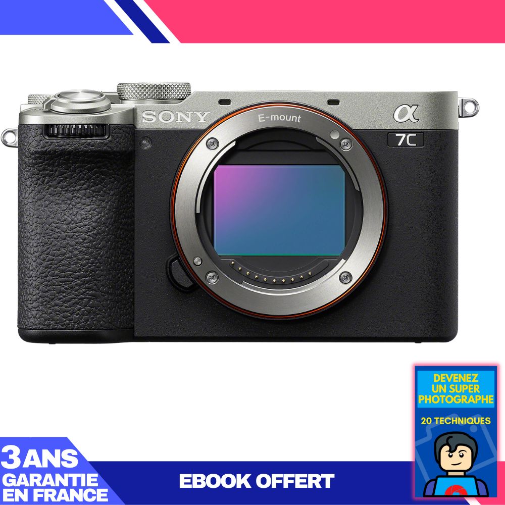 Sony A7C II Silver Camera + Ebook: Become a Super Photographer
