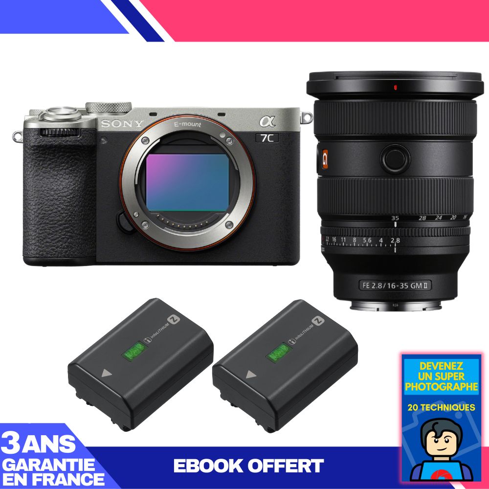 Sony A7C II Silver Kit with FE 16-35mm f/2.8 GM II and Accessories