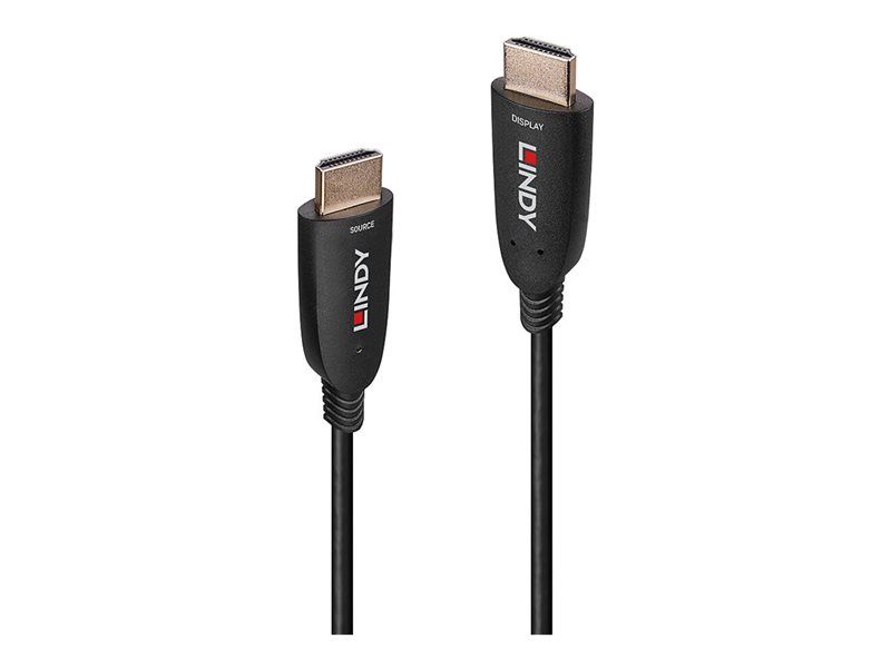 Lindy HDMI Cable - 60m Hybrid Copper/Optical Fibre - Black - 8K60Hz & 4K120Hz Support