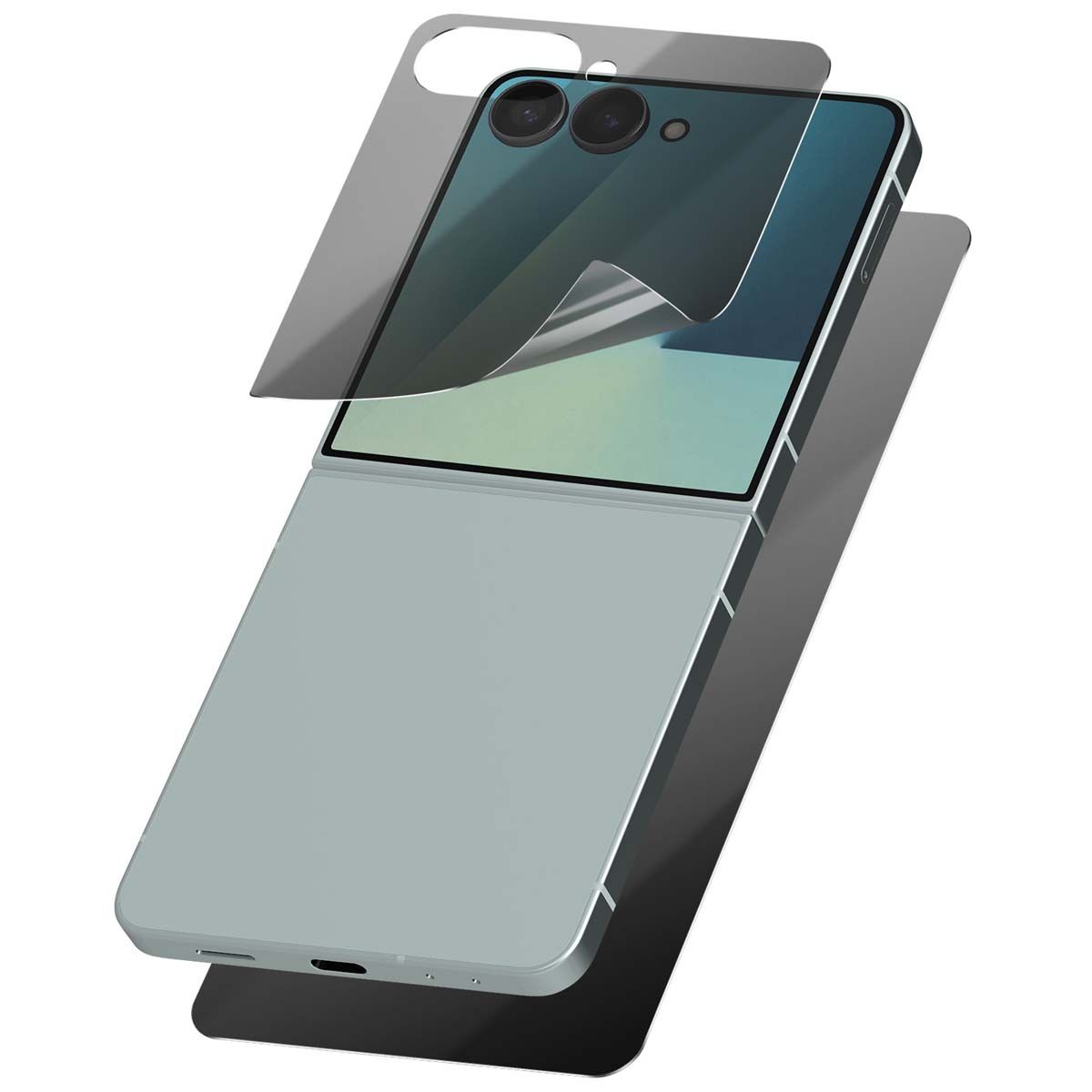 Avizar Galaxy Z Flip 7 Soft Film with Privacy Filter - Black Transparent