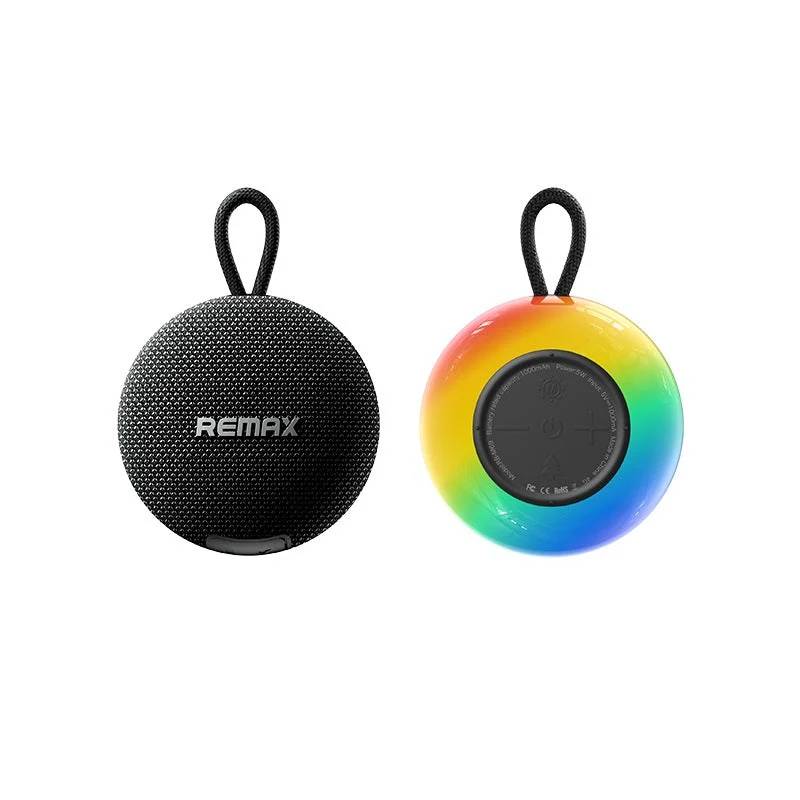 REMAX 3.6W Wireless Portable Speaker with RGB Lights - Black