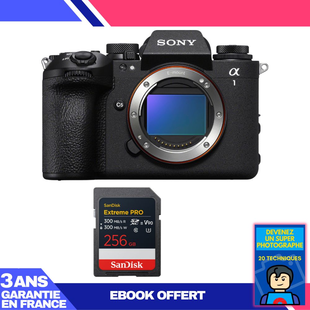 Sony Alpha 1 II Camera Body + 256GB SanDisk Extreme PRO UHS-II SDXC Card + 'Become a Super Photographer' Ebook