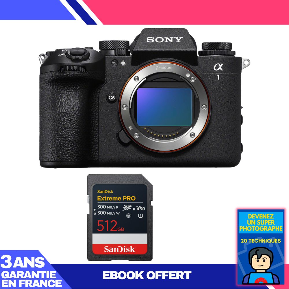 Sony Alpha 1 II Camera Body + 512GB SanDisk Extreme PRO UHS-II SDXC Card + 'Become a Super Photographer' Ebook