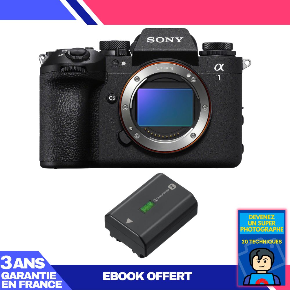 Sony Alpha 1 II Camera Body + Sony NP-FZ100 Battery + Ebook: Become a Super Photographer