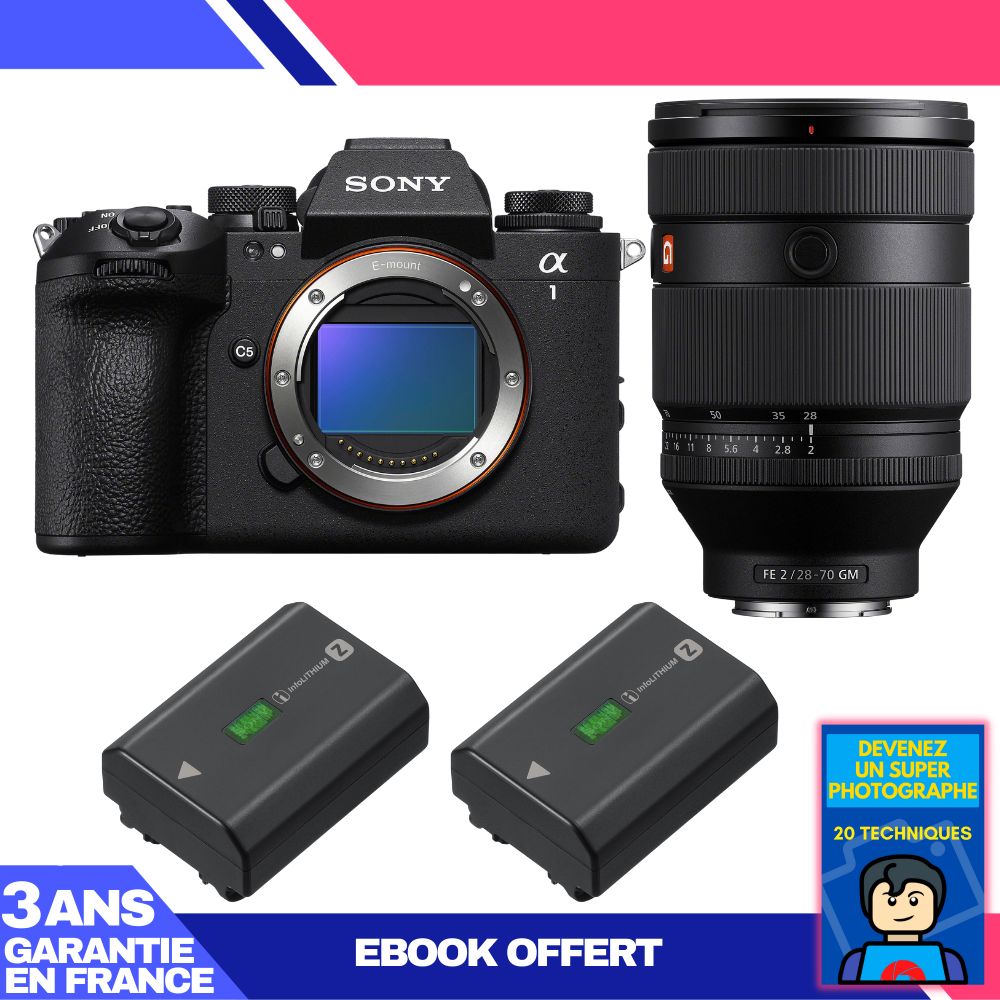 Sony Alpha 1 II Camera Body + FE 28-70mm f/2 GM Lens + 2 Sony NP-FZ100 Batteries + 'Become a Super Photographer' Ebook