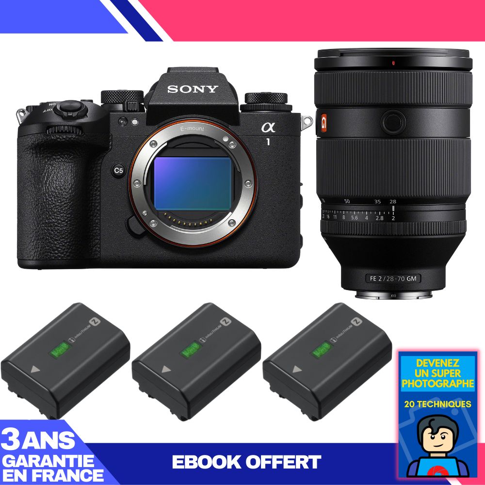 Sony Alpha 1 II Body + FE 28-70mm f/2 GM Lens + 3 Sony NP-FZ100 Batteries + 'Become a Super Photographer' Ebook