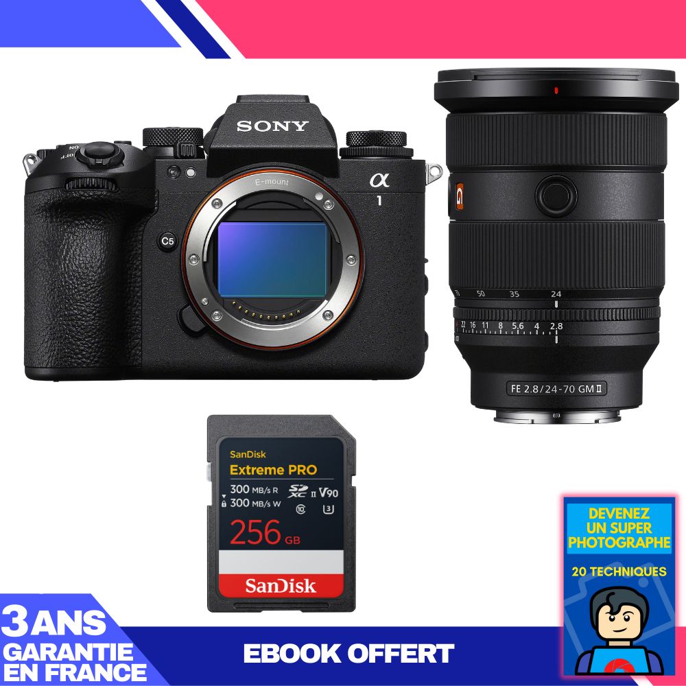 Sony Alpha 1 II Camera Body + FE 24-70mm f/2.8 GM II Lens + 1 SanDisk 256GB Extreme PRO UHS-II SDXC
