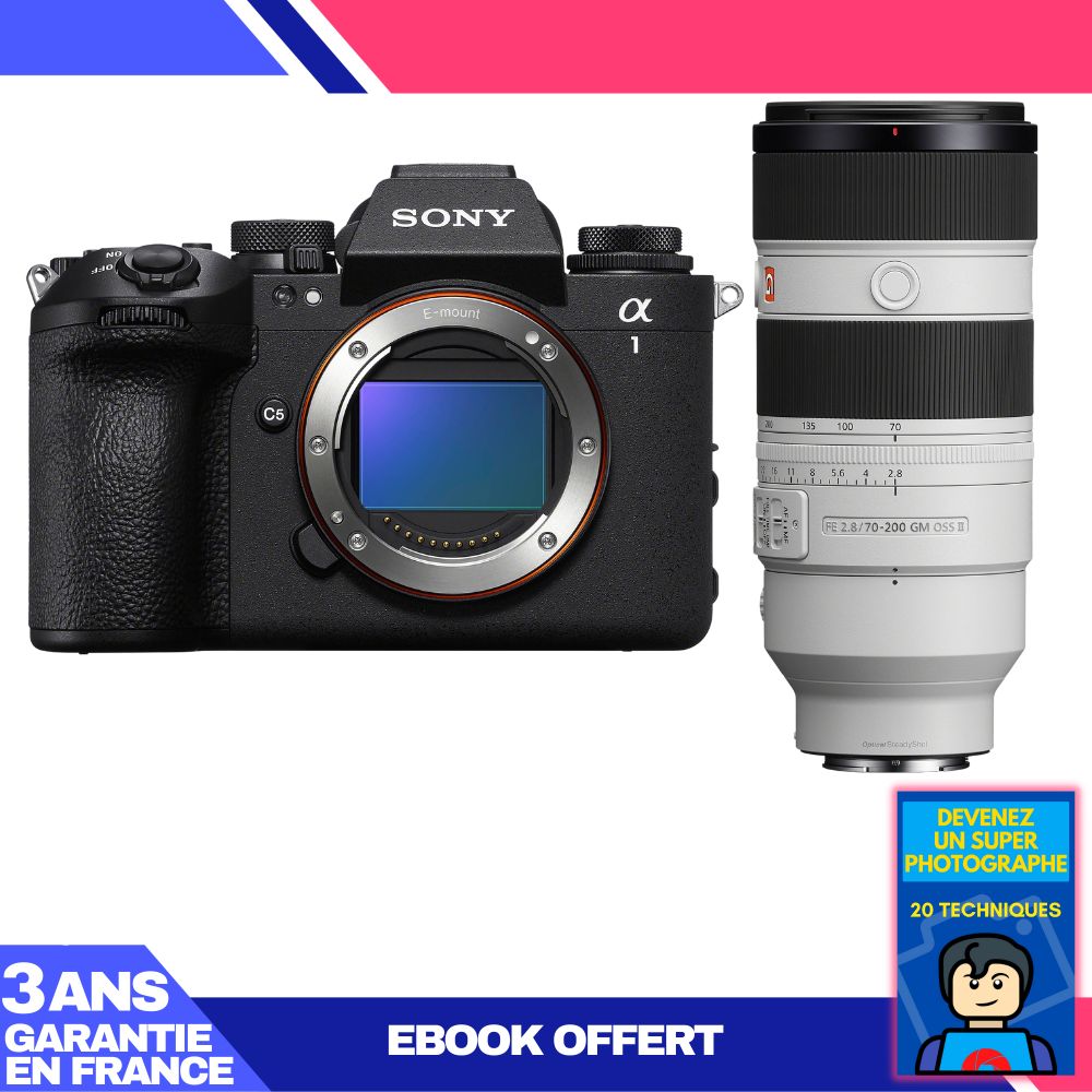 Sony Alpha 1 II Camera + FE 70-200mm f/2.8 GM OSS II Lens + Ebook: Become a Super Photographer