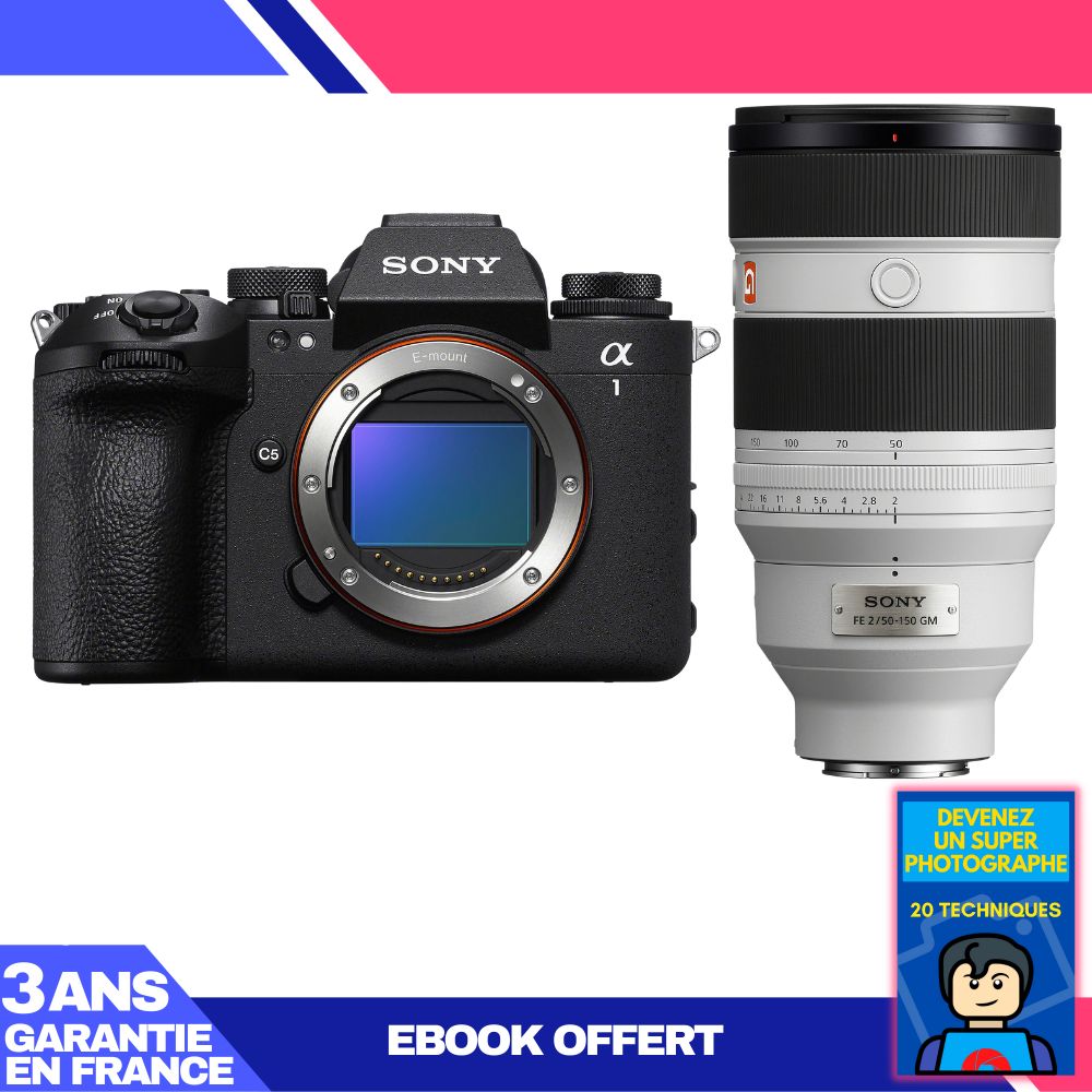 Boîtier Sony Alpha A1 II + Objectif FE 50-150mm f/2 GM + Livre électronique 'Devenez un Photographe Extraordinaire'