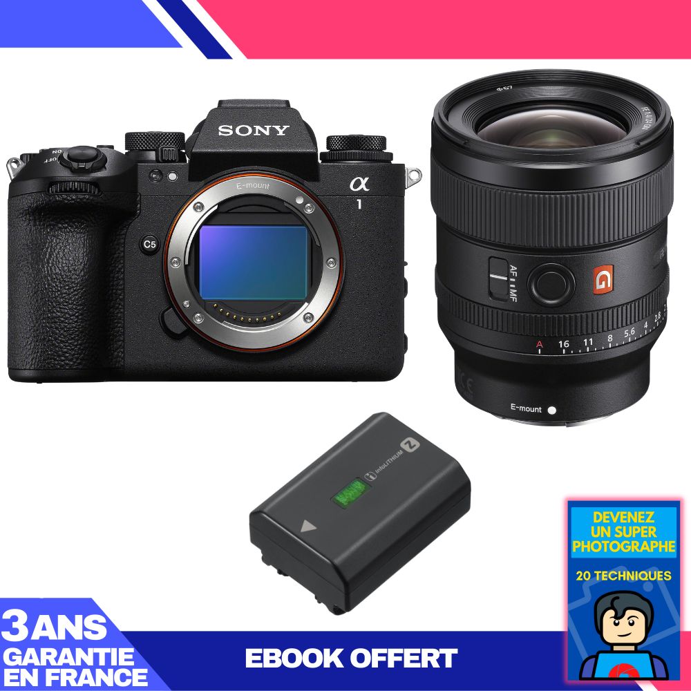 Sony Alpha 1 II Body + FE 24mm f/1.4 GM Lens + Sony NP-FZ100 Battery + 'Become a Super Photographer' Ebook