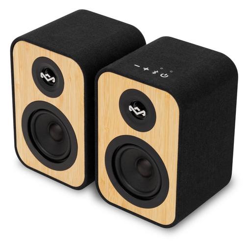 House of Marley 16W Universal Speakers Set, Wood/Black Bluetooth