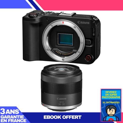 Kit Canon EOS R50 V + objectif RF-S 14-30mm f/4,5-6,3 IS STM PZ