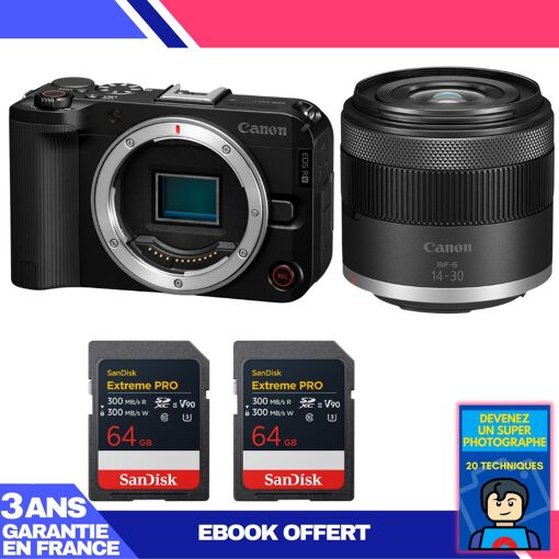 Boîtier Canon EOS R50 V + Objectif RF-S 14-30mm f/4.5-6.3 IS STM PZ