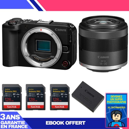 Kit Canon EOS R50 V + objectif RF-S 14-30mm f/4,5-6,3 IS STM PZ