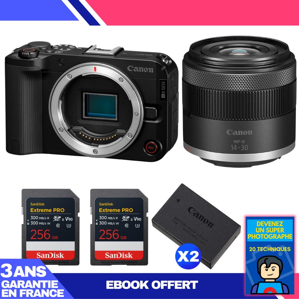 Kit Canon EOS R50 V + objetivo RF-S 14-30mm f/4.5-6.3 IS STM PZ