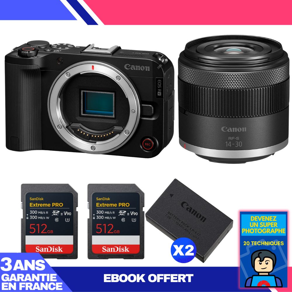 Kit Canon EOS R50 V + objetivo RF-S 14-30mm f/4.5-6.3 IS STM PZ