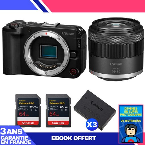 Kit Canon EOS R50 V + Objectif RF-S 14-30mm f/4,5-6,3 IS STM PZ