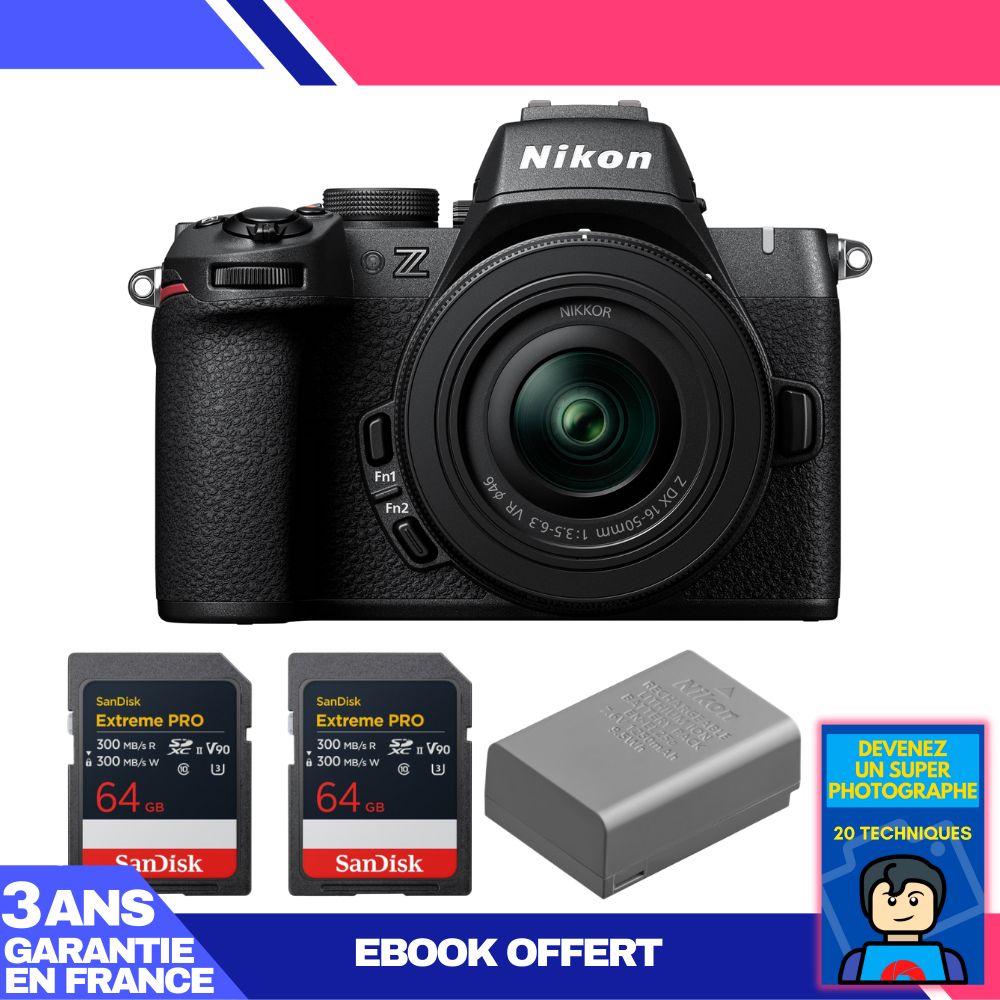 Nikon Z50 II Mirrorless Camera Kit with 16-50mm Lens and Accessories