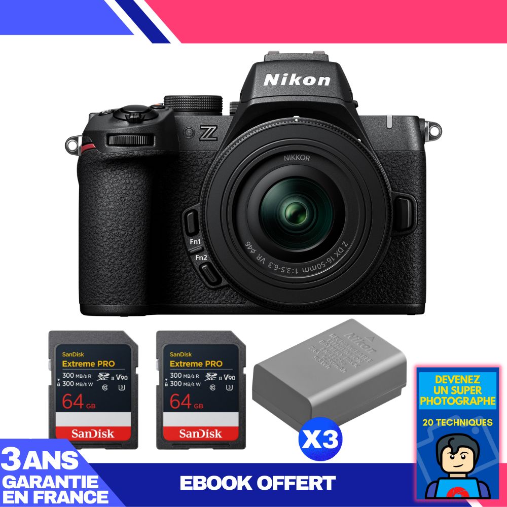Nikon Z50 II Mirrorless Camera Kit with 16-50mm Lens and Accessories