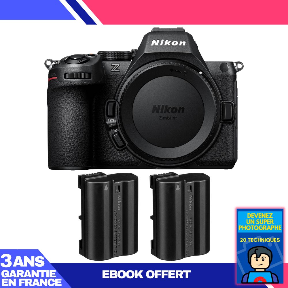 Nikon Z5 II Mirrorless Camera + 2 EN-EL15c Batteries + Ebook: Become a Super Photographer