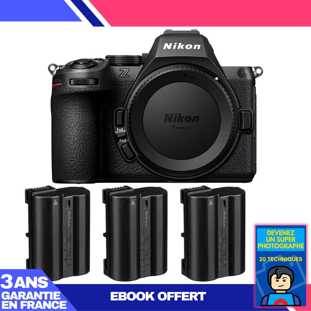 Nikon Z5 II Mirrorless Camera Kit with 3 EN-EL15c Batteries + Ebook: Become a Super Photographer
