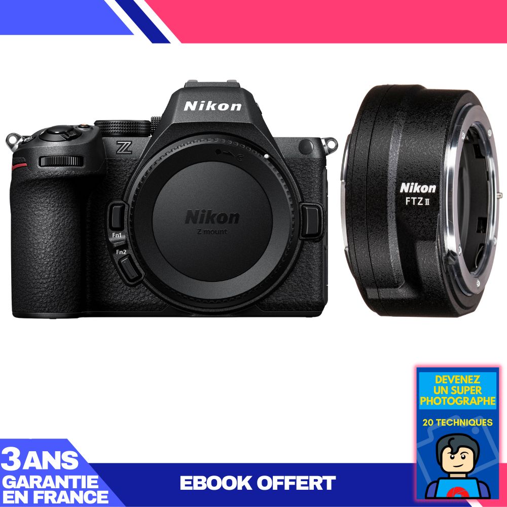 Nikon Z5 II Camera Body + FTZ II Adapter + Ebook: Become a Super Photographer