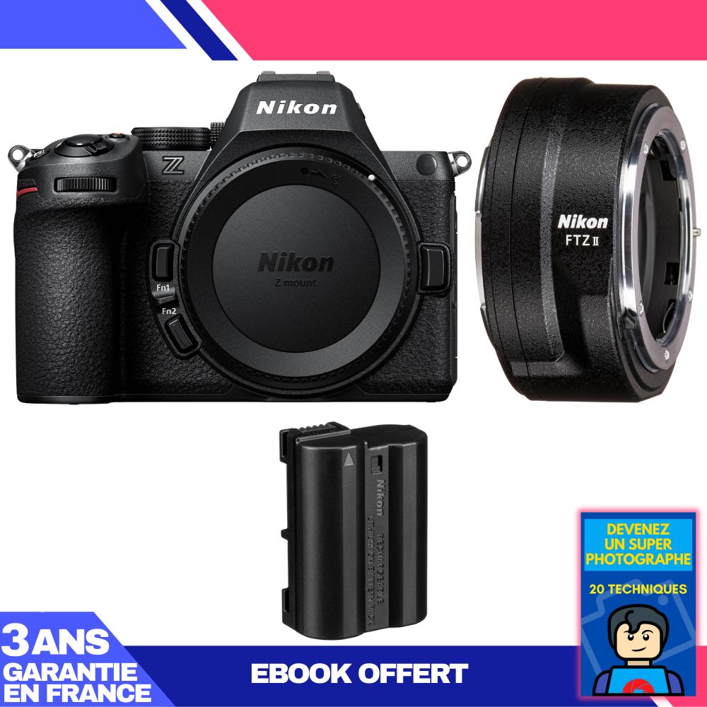 Nikon Z5 II Mirrorless Camera Kit with FTZ II Adapter, 1 EN-EL15c Battery, and eBook - Become a Superphotographer