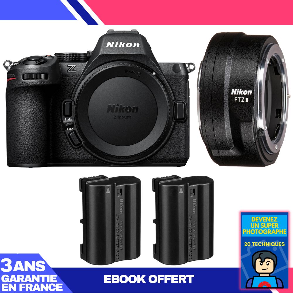 Nikon Z5 II Mirrorless Camera Kit with FTZ II Adapter, 2 EN-EL15c Batteries + 'Become a Master Photographer' Ebook