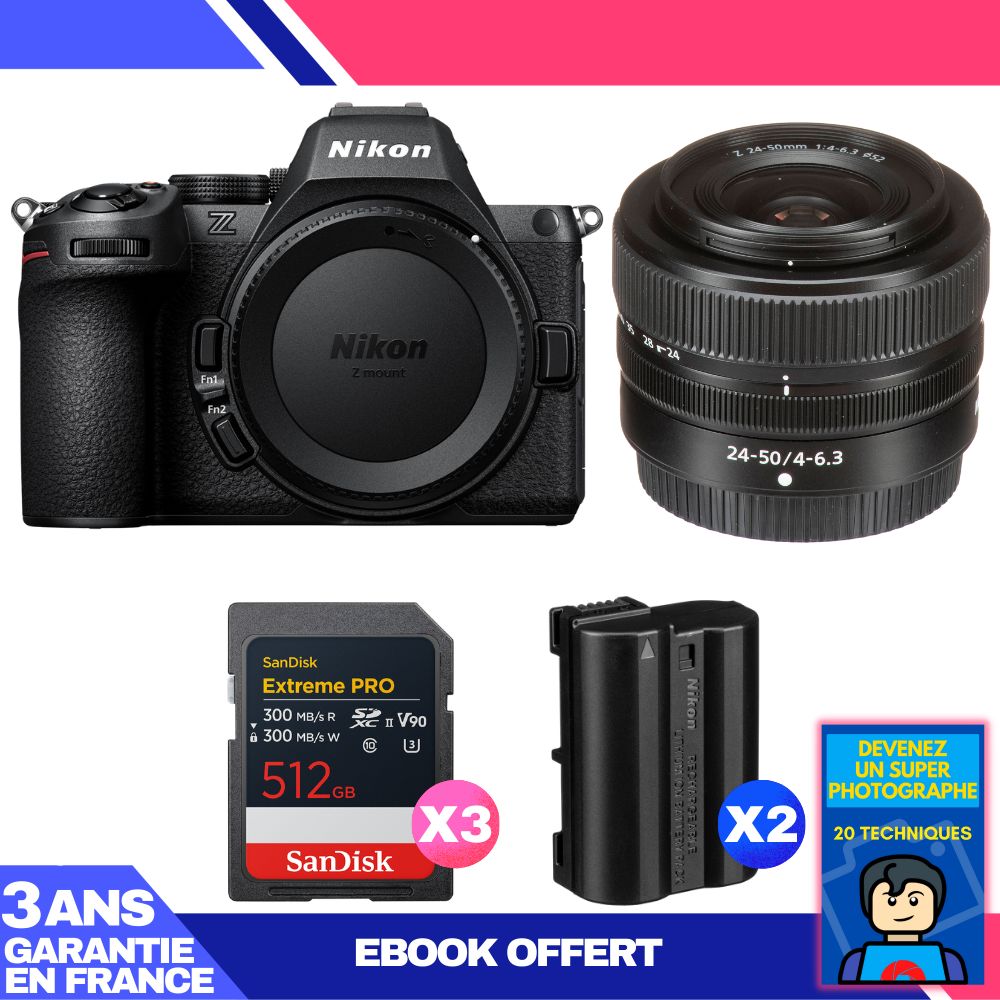Nikon Z5 II Mirrorless Camera Kit with 24-50mm Lens and SanDisk Memory Cards