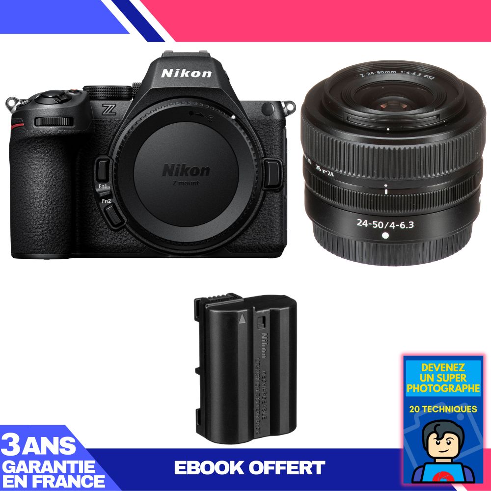 Nikon Z5 II Mirrorless Camera Kit with 24-50mm Lens + 1 EN-EL15c Battery + Ebook: Become a Super Photographer