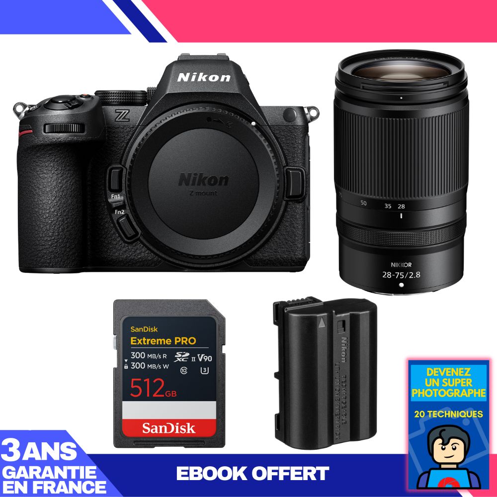 Nikon Z5 II Kit with 28-75mm f/2.8 Lens + 512GB SD Card + Battery + Ebook