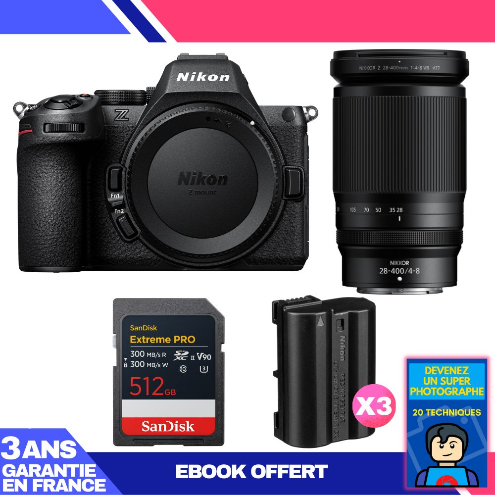 Nikon Z5 II Kit with 28-400mm f/4-8 VR and SanDisk 512GB Card