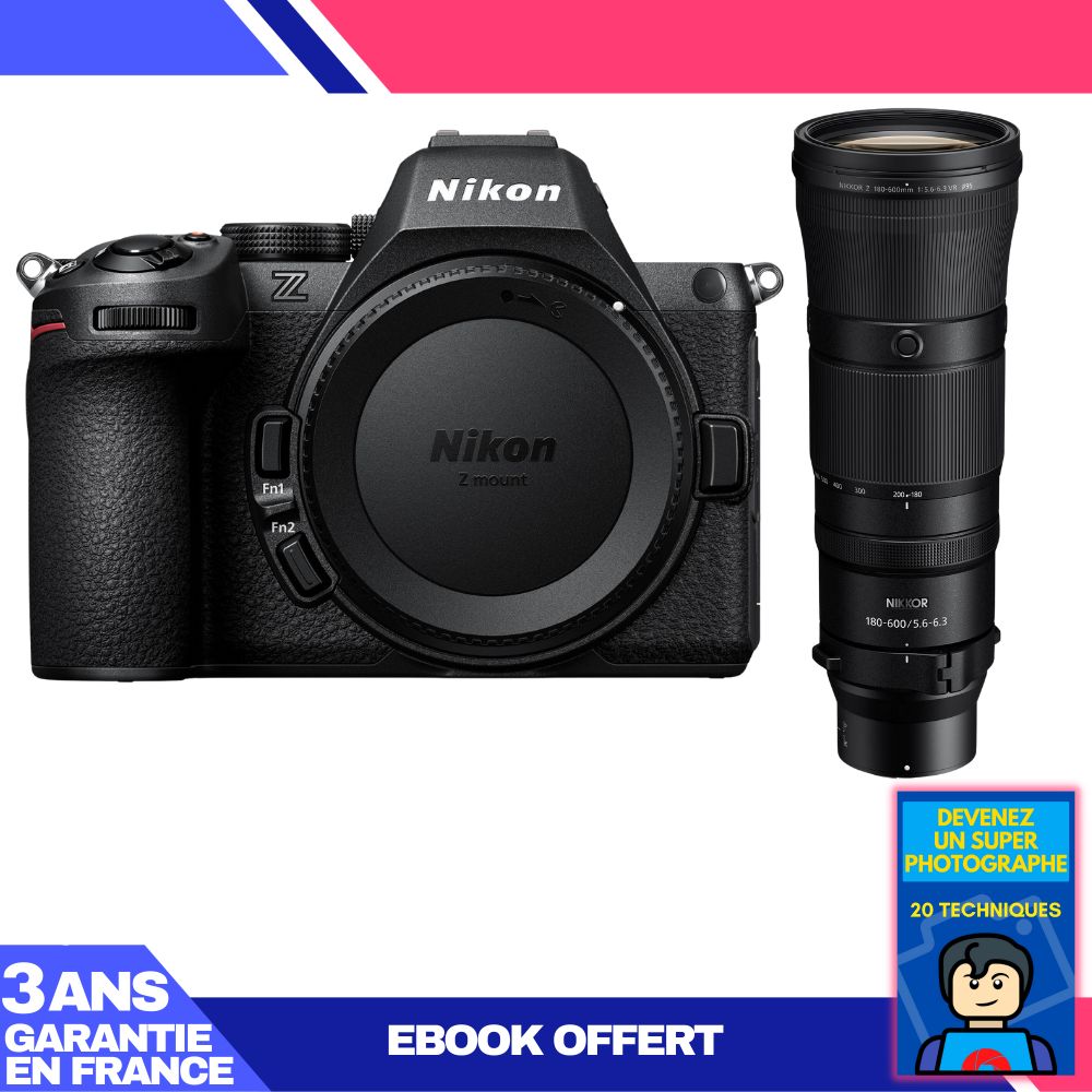 Nikon Z5 II Kit with 180-600mm f/5.6-6.3 VR and Ebook: Become a Super Photographer
