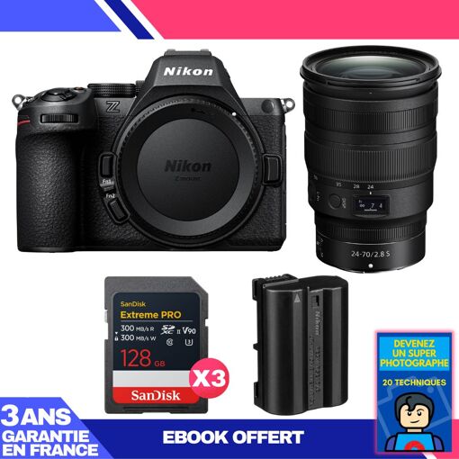 Nikon Z5 II Kit with 24-70mm f/2.8 S Lens + 3x 128GB SanDisk Extreme PRO UHS-II SDXC Cards