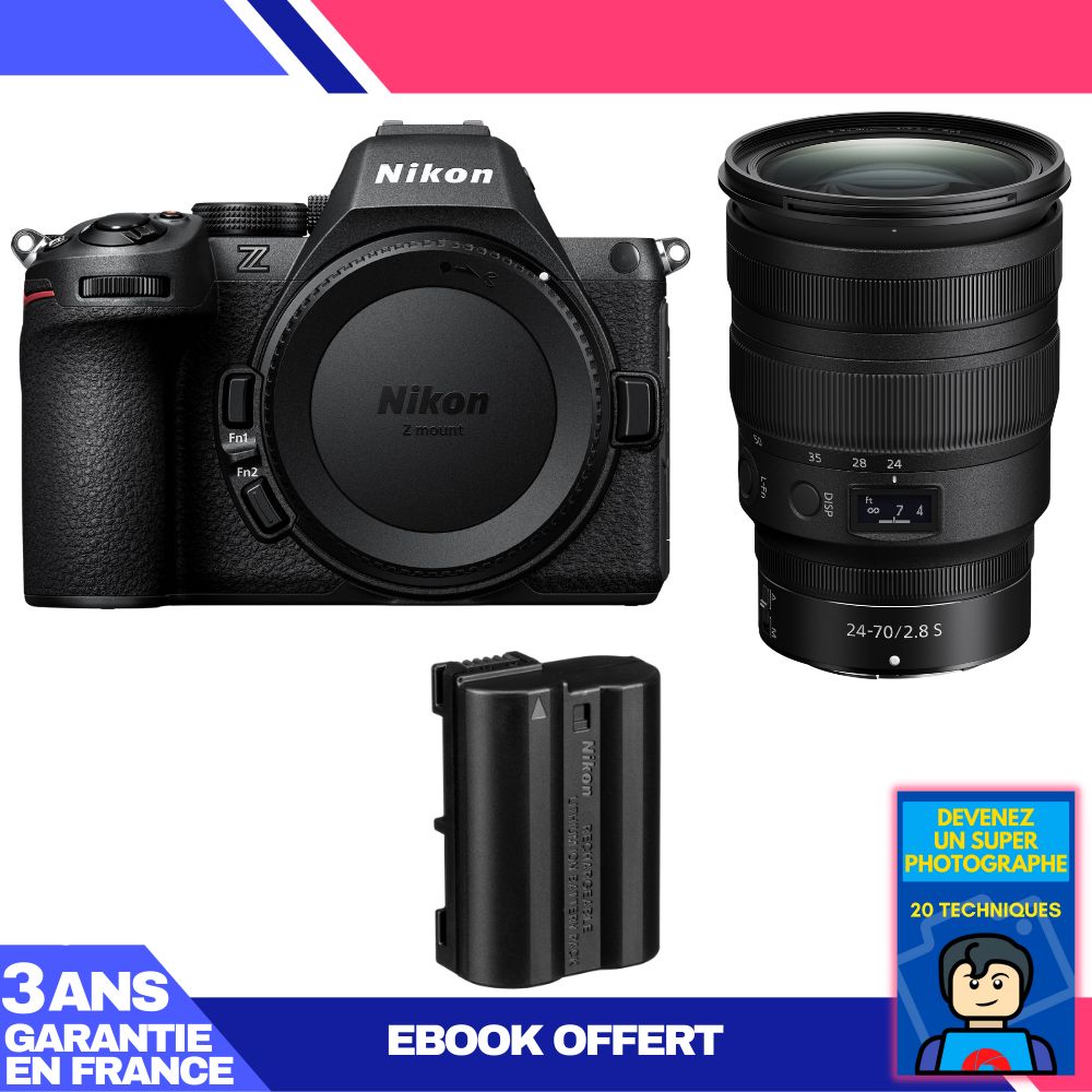 Nikon Z5 II Kit with 24-70mm f/2.8 S Lens + EN-EL15c Battery + Ebook: Become a Super Photographer