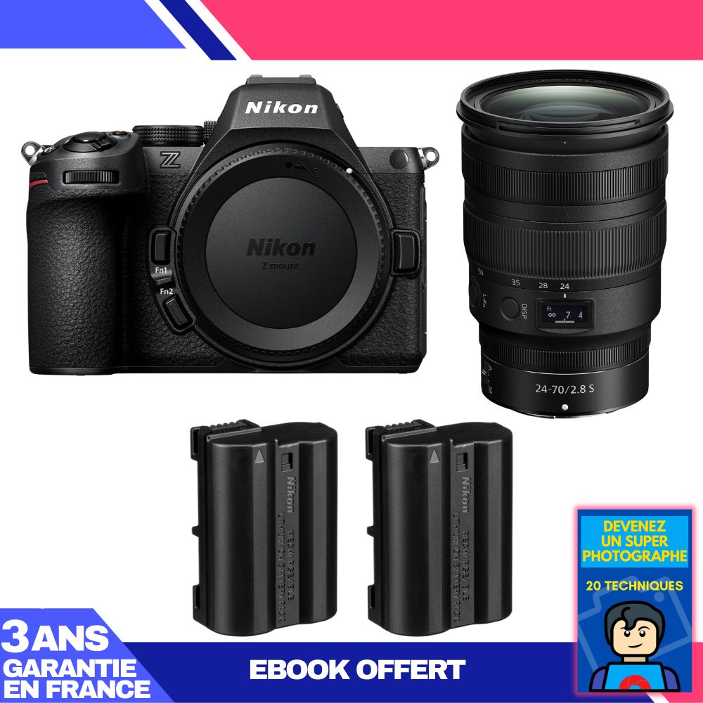 Nikon Z5 II Kit with 24-70mm f/2.8 S Lens + 2 EN-EL15c Batteries + 'Become a Super Photographer' Ebook