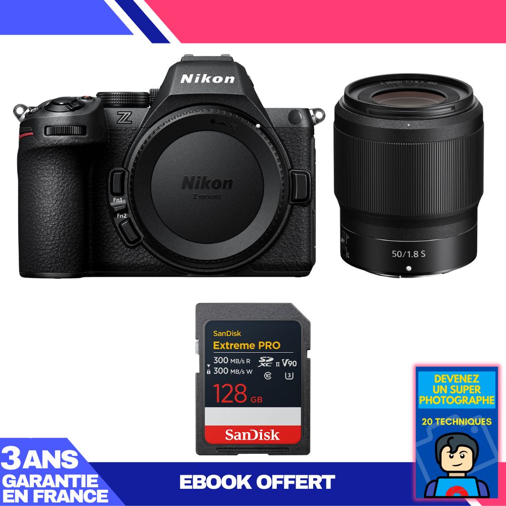 Nikon Z5 II Mirrorless Camera Kit with 50mm f/1.8 S Lens + 128GB SanDisk Extreme PRO SDXC + 'Become a Super Photographer' Ebook