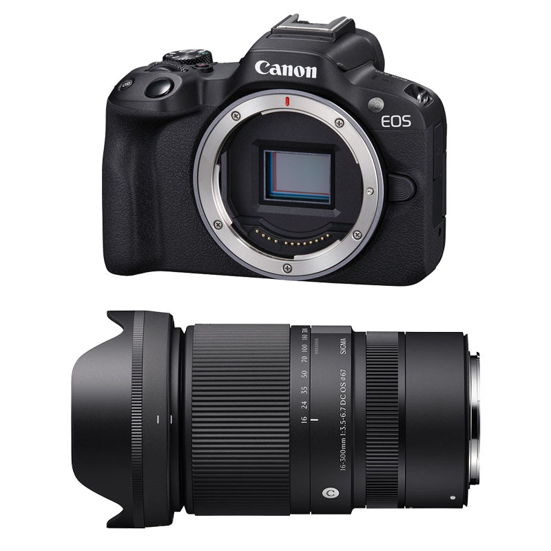 Canon EOS R50 + Sigma 16-300mm f/3.5-6.7 DC OS Contemporary 3-Year Warranty