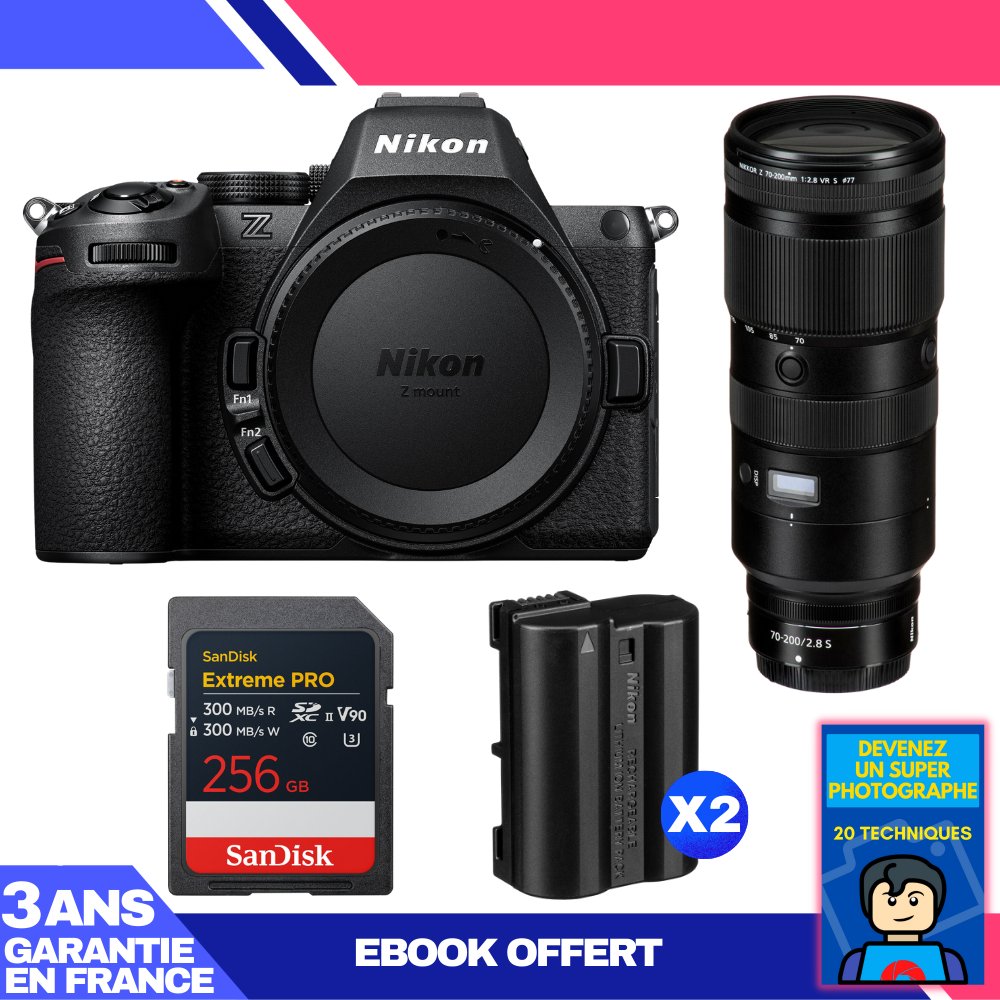 Nikon Z5 II Kit with 70-200mm f/2.8 VR S and SanDisk 256GB Card