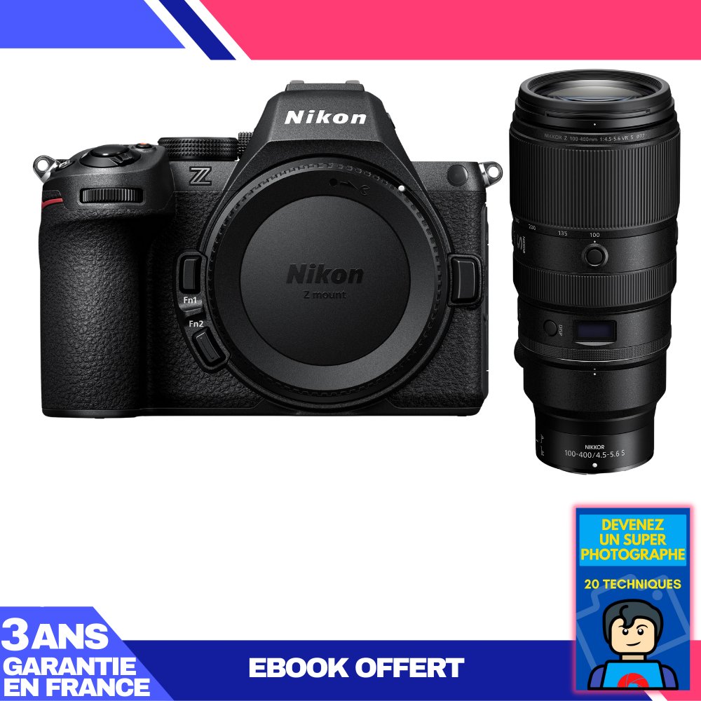 Nikon Z5 II Kit with 100-400mm f/4.5-5.6 VR S and Ebook: Become a Super Photographer