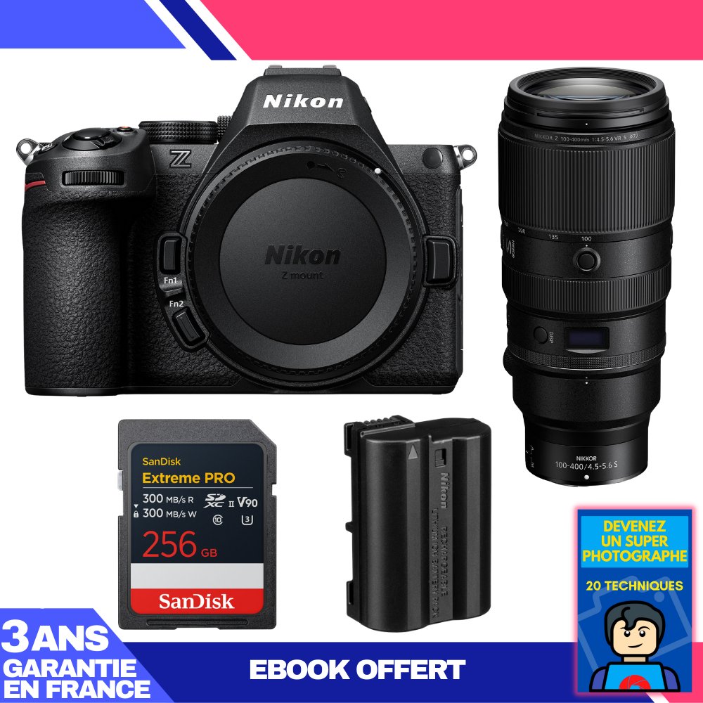 Nikon Z5 II Kit with 100-400mm f/4.5-5.6 VR S and 256GB SD Card