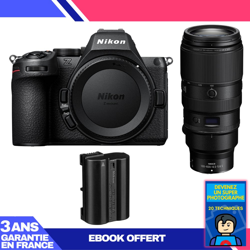 Nikon Z5 II Kit with 100-400mm f/4.5-5.6 VR S and EN-EL15c + Ebook: Become a Super Photographer