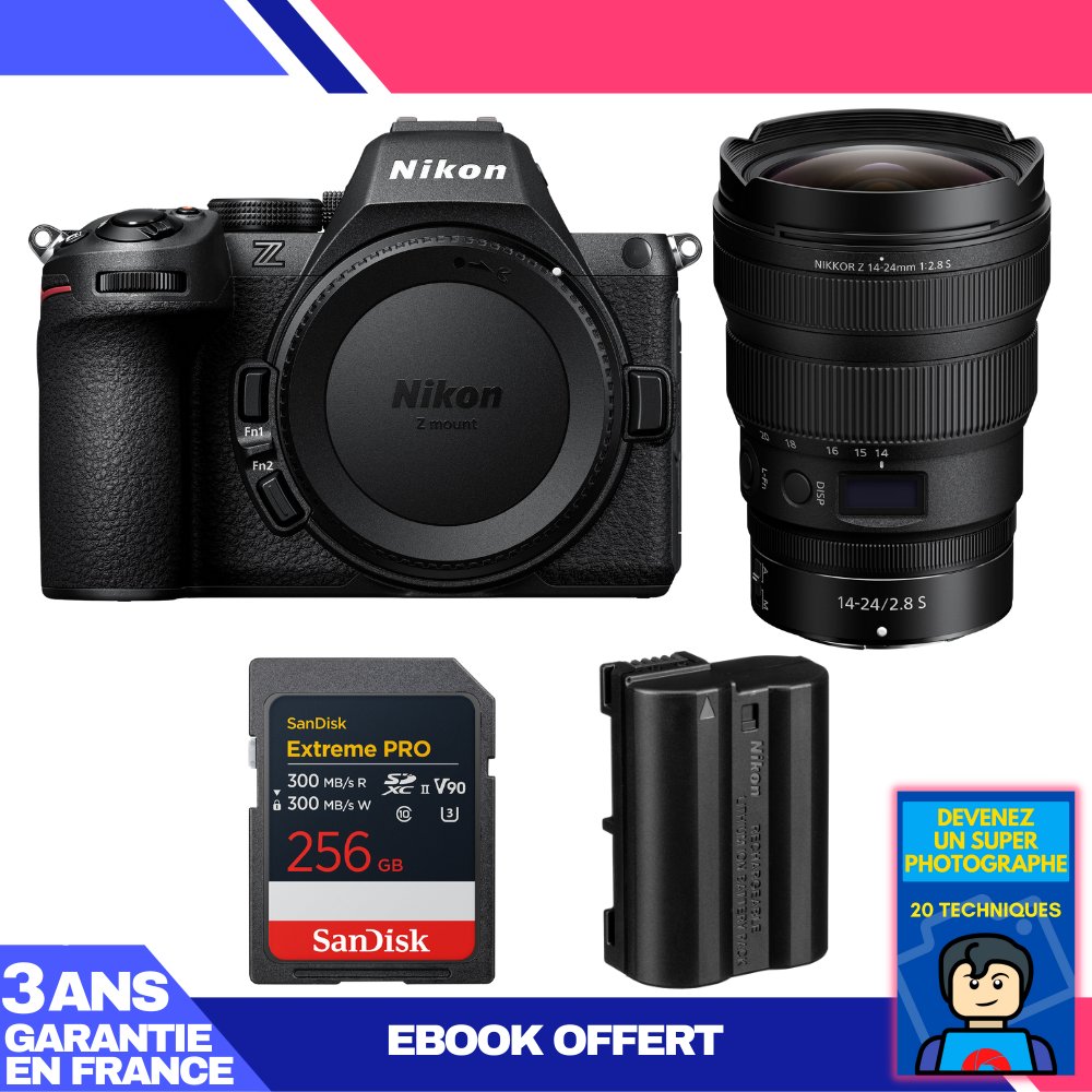 Nikon Z5 II Kit with 14-24mm f/2.8 S Lens + 256GB SanDisk Extreme PRO UHS-II SDXC + EN-EL15c Battery + 'Become a Master Photographer' Ebook