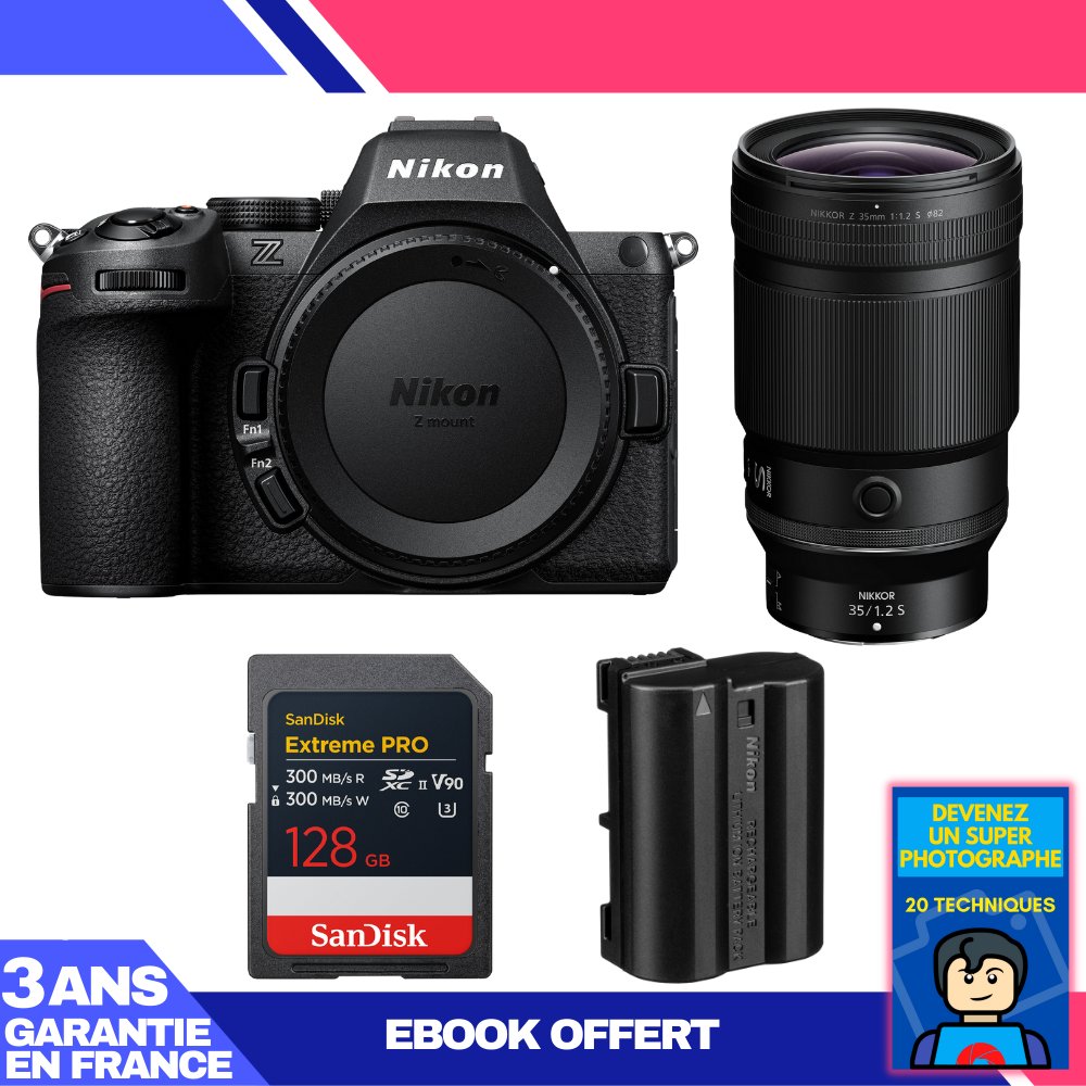 Nikon Z5 II Kit with 35mm f/1.2 S Lens and 128GB SD Card + Battery + Ebook