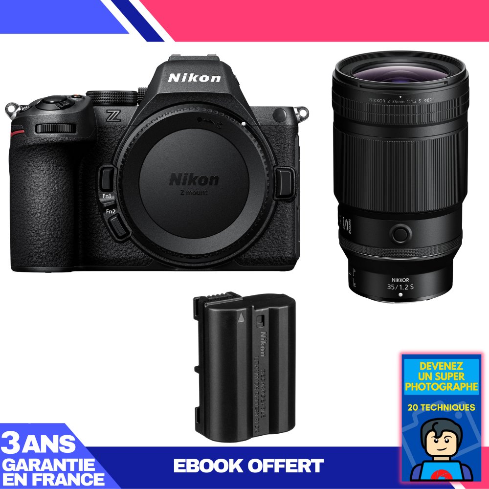 Nikon Z5 II Mirrorless Camera Kit with 35mm f/1.2 S Lens and 1x EN-EL15c Battery + 'Become a Super Photographer' Ebook