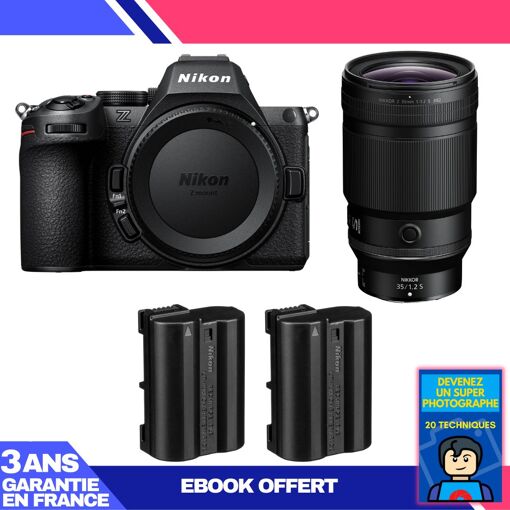 Kit Nikon Z5 II con lente 35 mm f/1.2 S + 2 baterías EN-EL15c + eBook: Conviértete en un fotógrafo excepcional